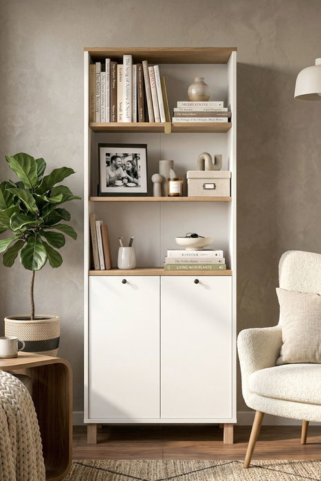 Hanah Home Nord - ND13-SW Blanco y Roble